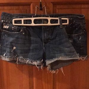 Jean distressed shorts